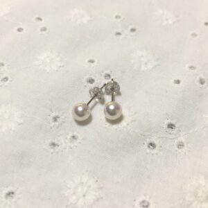 Premium Akoya Pearl Stud Earrings - Top Quality Pair, 5.6-5.7mm