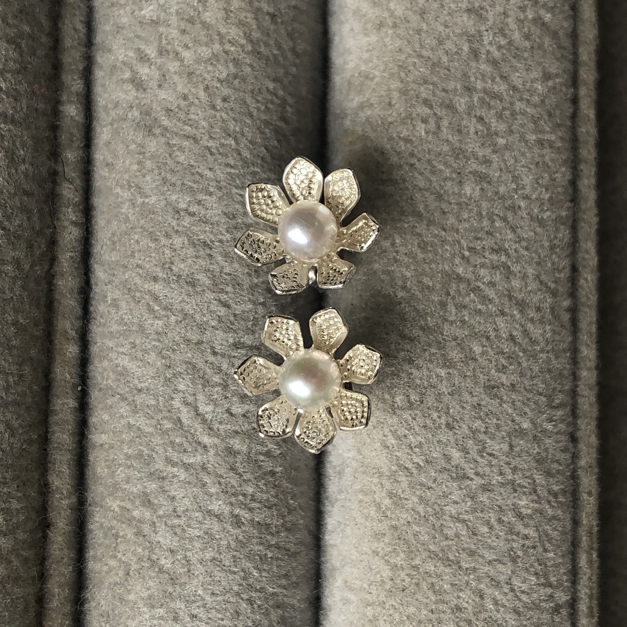 SV925 flower-shaped stud earring fittings